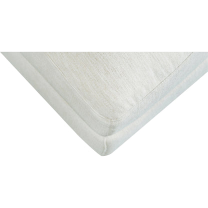 Rue Ottoman by Moe's Home Collection in flecked grey. Made from upholstery: 100% polyester, 70% feather, 30% fiber fill, solid wood, plywood frame in a transitional style.