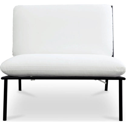 Salma Outdoor Accent Chair by Moe's Home Collection. Made from stainless steel frame, 100% olefin fabric, quick dry foam in a transitional style.