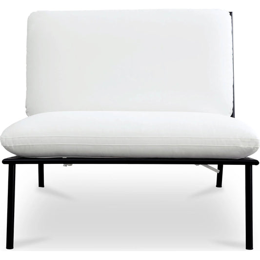 Salma Outdoor Accent Chair by Moe's Home Collection. Made from stainless steel frame, 100% olefin fabric, quick dry foam in a unique style.