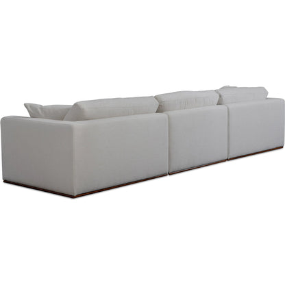 Rue Modular Sofa by Moe's Home Collection in dark green. Made from upholstery: 100% polyester, 70% feather, 30% fiber fill, solid wood, plywood frame in a transitional style.