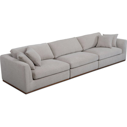 Rue Modular Sofa by Moe's Home Collection in dark green. Made from upholstery: 100% polyester, 70% feather, 30% fiber fill, solid wood, plywood frame in a transitional style.