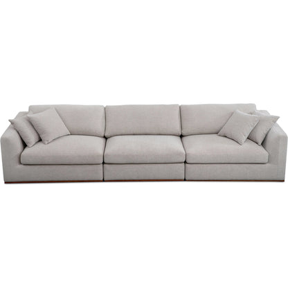 Rue Modular Sofa by Moe's Home Collection in dark green. Made from upholstery: 100% polyester, 70% feather, 30% fiber fill, solid wood, plywood frame in a transitional style.