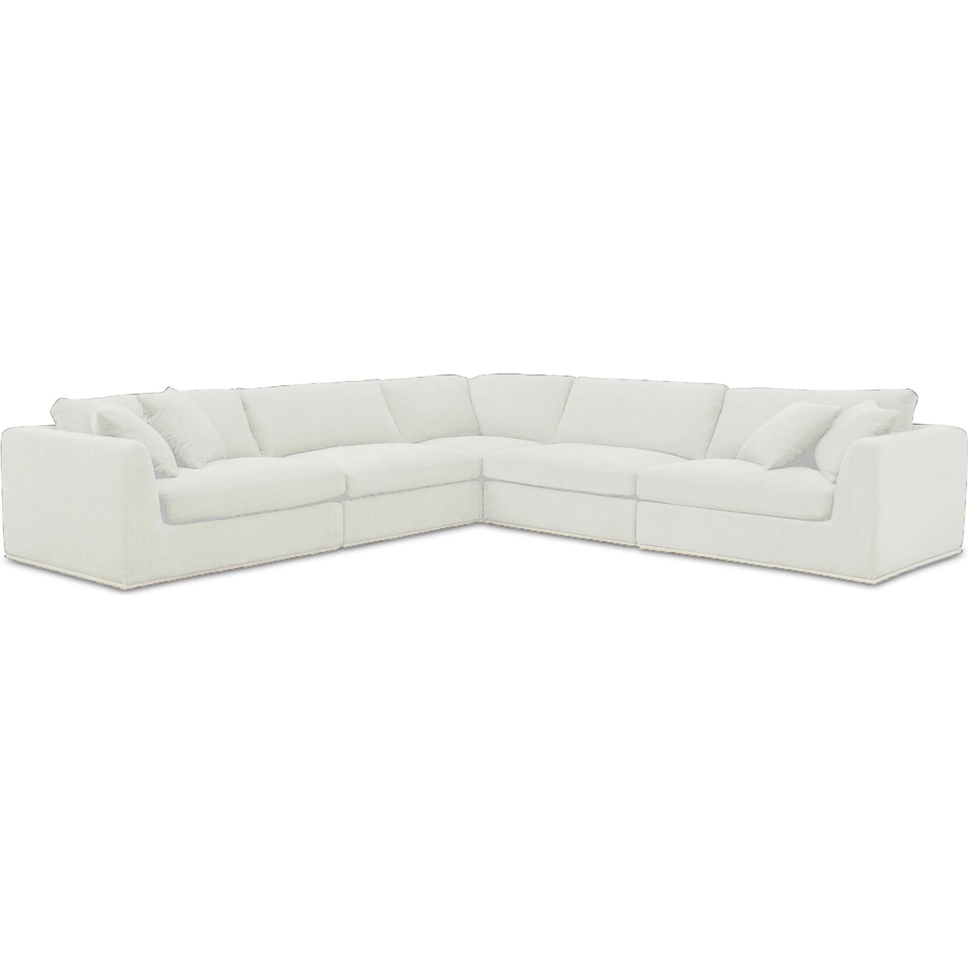 Rue Classic L Modular Sectional by Moe's Home Collection in dark green. Made from upholstery: 100% polyester, 70% feather, 30% fiber fill, solid wood, plywood frame in a transitional style.