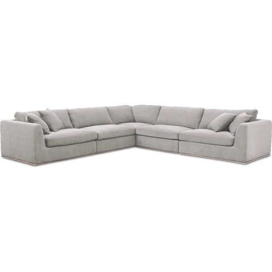 Rue Classic L Modular Sectional by Moe's Home Collection. Made from upholstery: 100% polyester, 70% feather, 30% fiber fill, solid wood, plywood frame in a unique style.