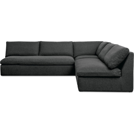 Miles Outdoor Modular 3 Piece Sofa by Moe's Home Collection. Made from aluminum frame, 100% olefin fabric, quick dry foam in a unique style.