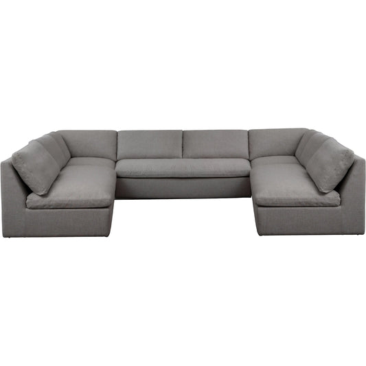 Miles Outdoor Modular 5 Piece Sofa by Moe's Home Collection. Made from aluminum frame, 100% olefin fabric, quick dry foam in a unique style.