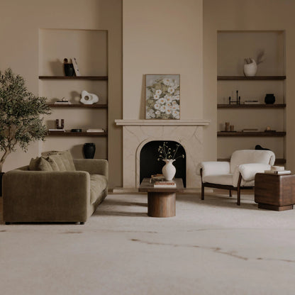 Davie Sofa by Moe's Home Collection. Made from 100% polyester, foam core with 70% feather, 30% fibre fill, solid wood, plywood frame, plastic leg in a eclectic & global style.