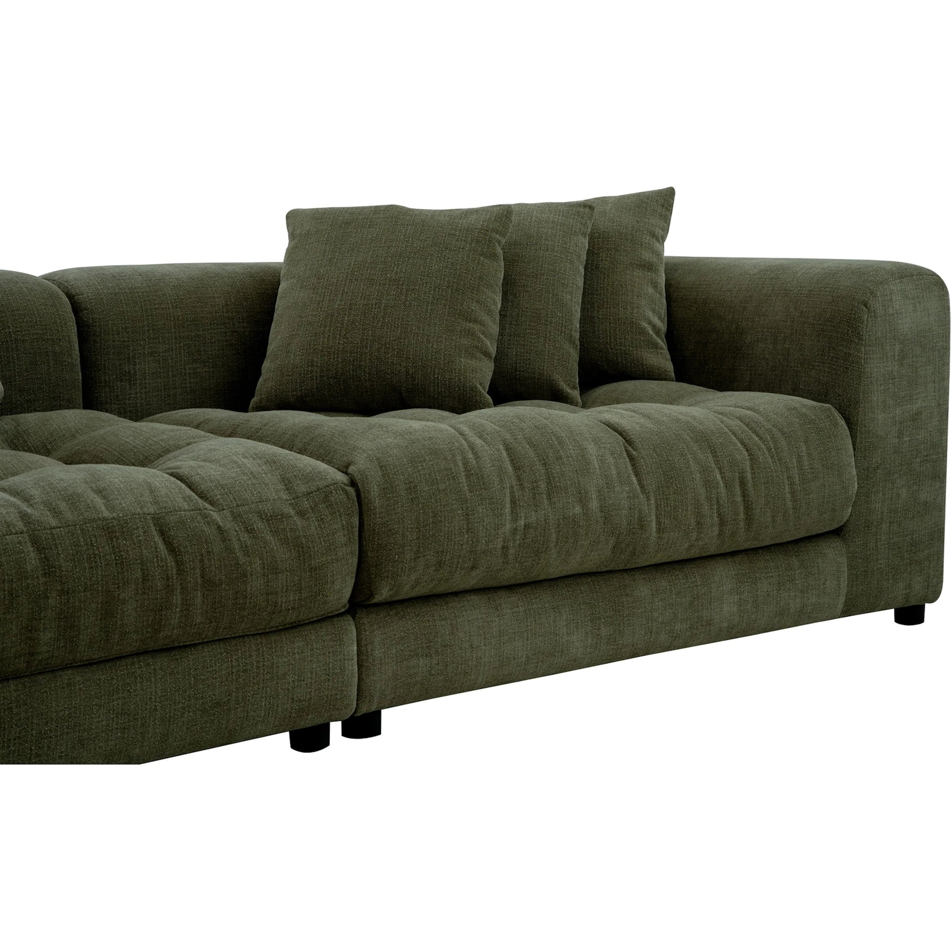 Davie Sofa by Moe's Home Collection. Made from 100% polyester, foam core with 70% feather, 30% fibre fill, solid wood, plywood frame, plastic leg in a eclectic & global style.