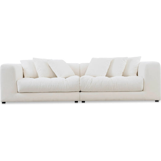 Davie Sofa by Moe's Home Collection. Made from 100% polyester, foam core with 70% feather, 30% fibre fill, solid wood, plywood frame, plastic leg in a unique style.