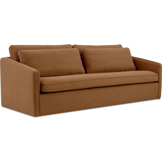 Phoebe Sofa by Moe's Home Collection. Made from 100% polyester, foam core with 70% feather, 30% fibre fill, solid wood, plywood frame, plastic leg in a unique style.