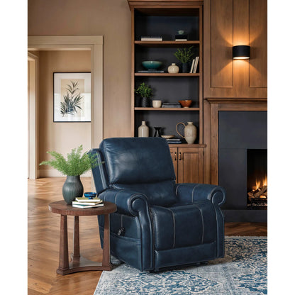 Archives Round End Table by Hooker Furniture in dark wood and classic walnut. Made from figured quartered walnut veneer in a transitional style.