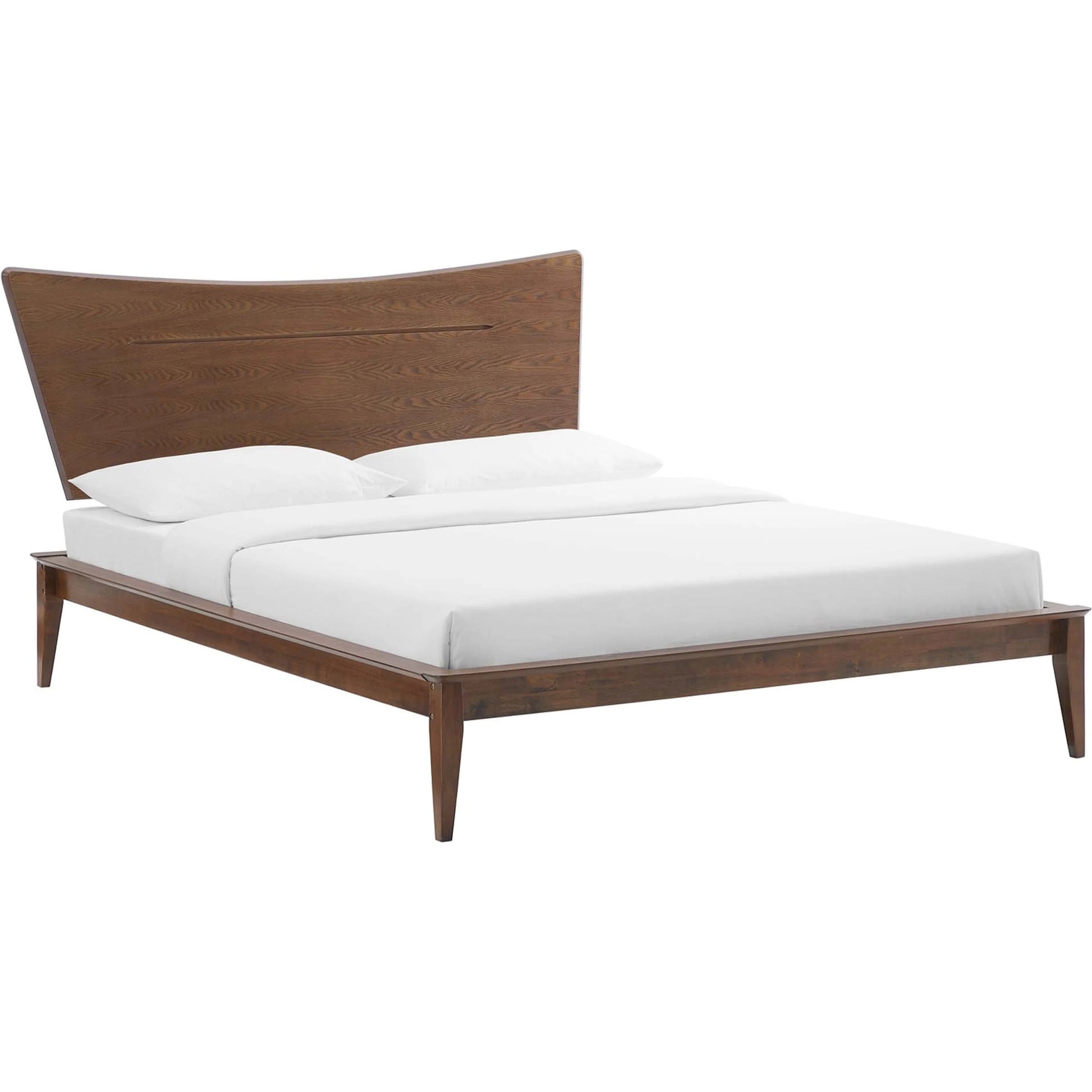 McDowell Wood Platform Bed by Evans & Londeen in walnut. Made from unique in a modern style.