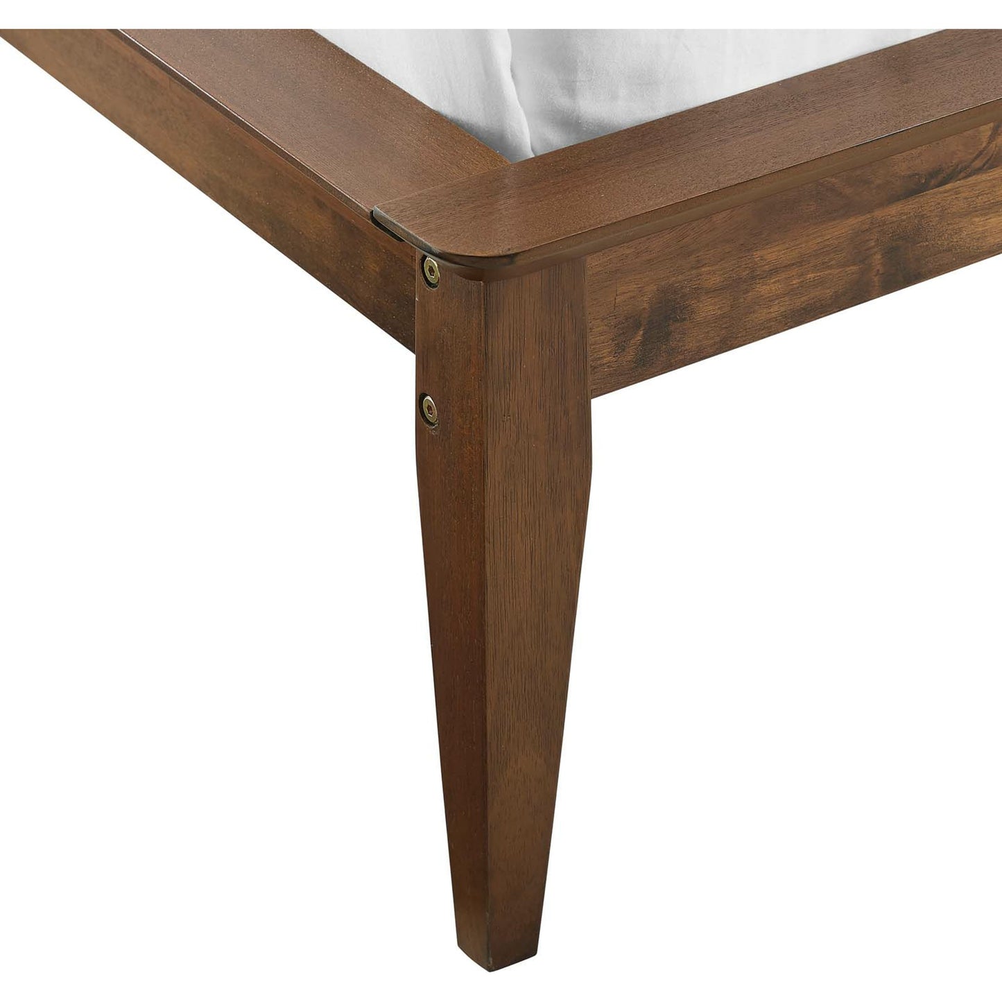 005 SI-1712864 | Closeup | McDowell Wood Platform Bed by Evans & Londeen in walnut. Made from unique in a modern style.