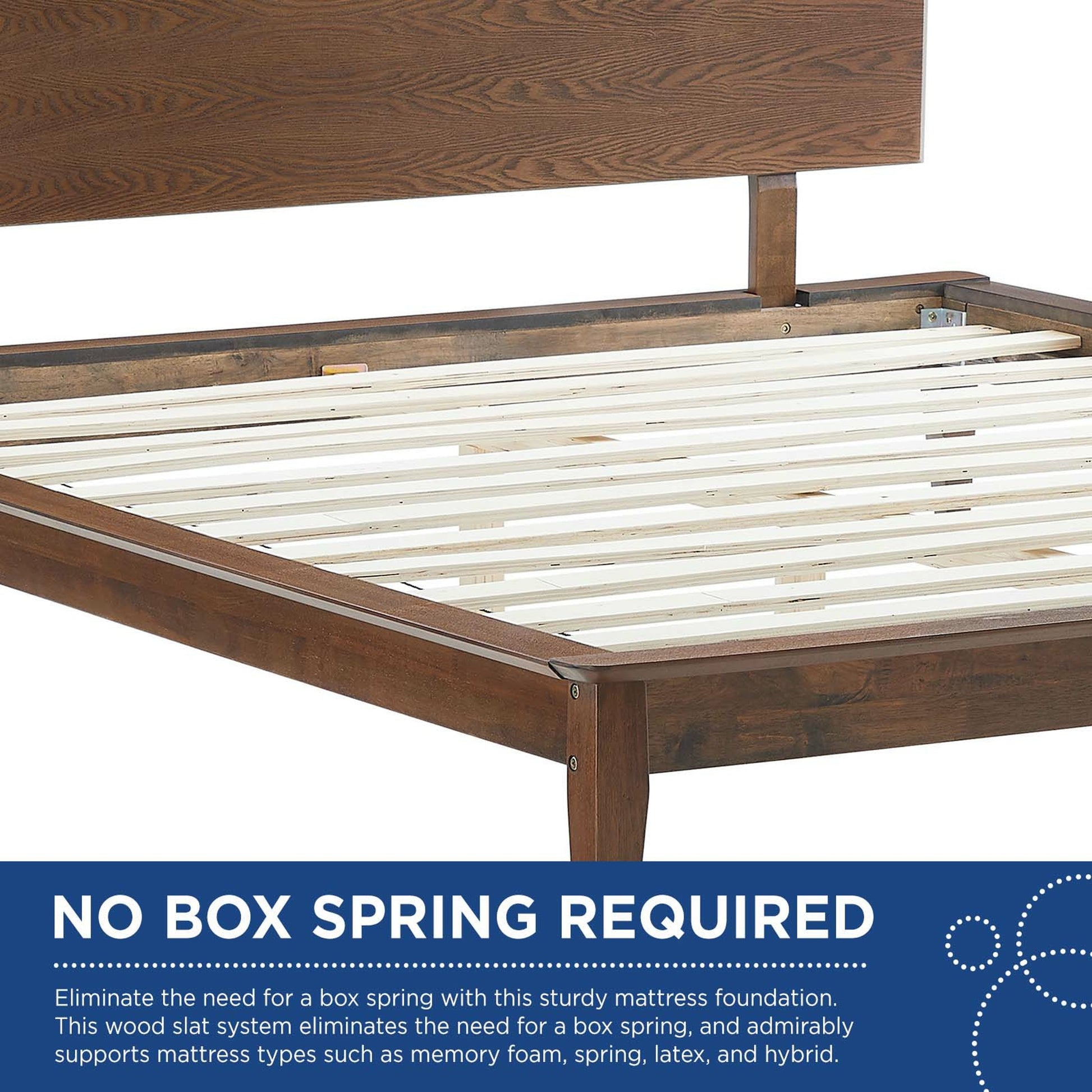 McDowell Wood Platform Bed by Evans & Londeen in walnut. Made from unique in a modern style.