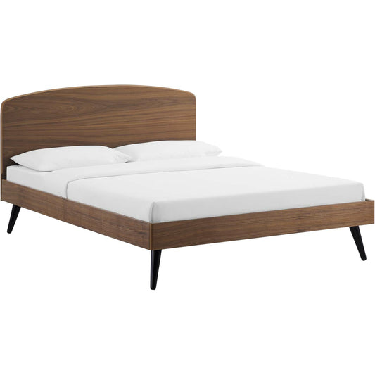 Alma Wood Platform Bed by Evans & Londeen in walnut. Made from unique in a modern style.