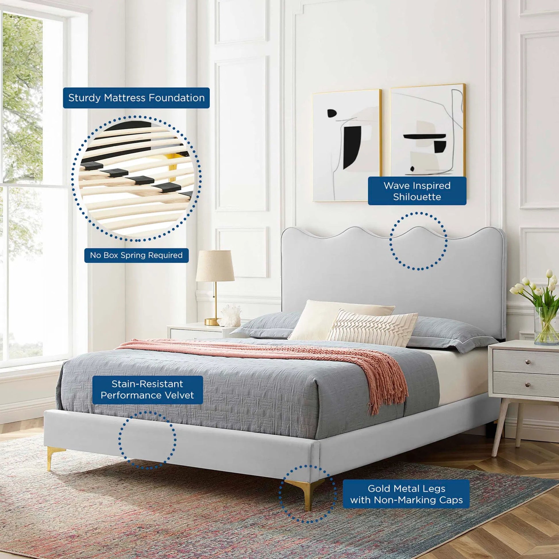 Cabarrus Platform Bed by Evans & Londeen. Made from unique in a modern style.