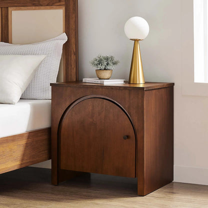 Osceola Arched Door Nightstand by Evans & Londeen in walnut. Made from unique in a transitional style.