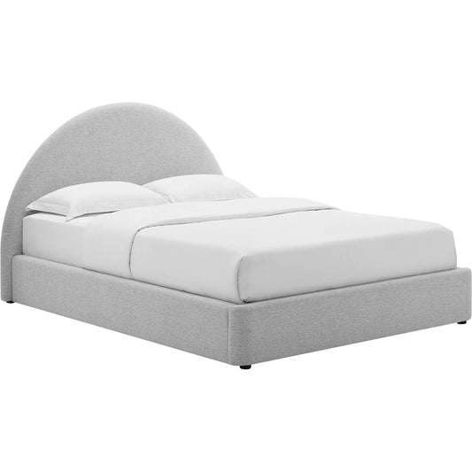 Edwards Arched Round Platform Bed by Evans & Londeen. Made from upholstered fabric in a unique style.