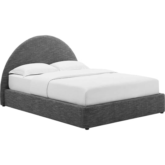 Edwards Arched Round Platform Bed by Evans & Londeen. Made from upholstered fabric in a unique style.