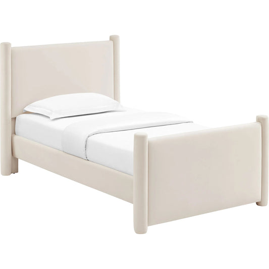 Noxubee Platform Bed by Evans & Londeen. Made from performance velvet in a unique style.