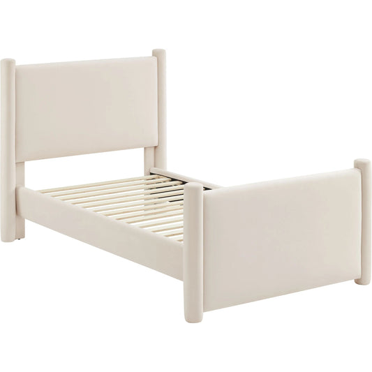 Noxubee Platform Bed by Evans & Londeen. Made from performance velvet in a unique style.