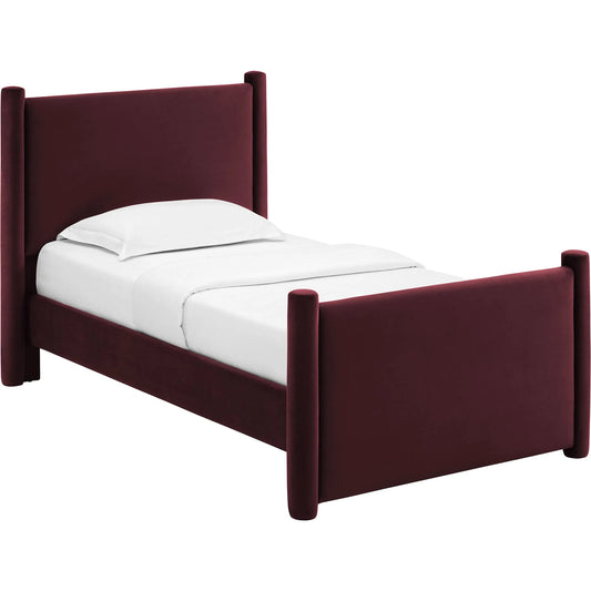 Noxubee Platform Bed by Evans & Londeen. Made from performance velvet in a unique style.