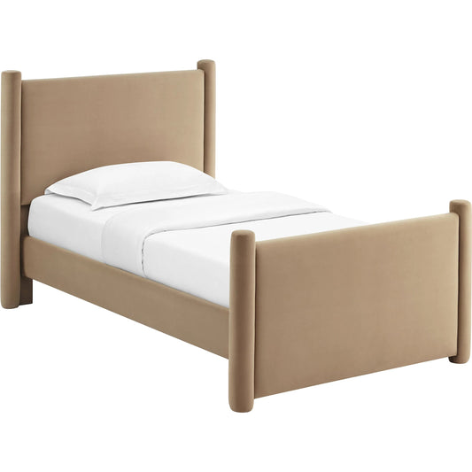 Noxubee Platform Bed by Evans & Londeen. Made from performance velvet in a unique style.
