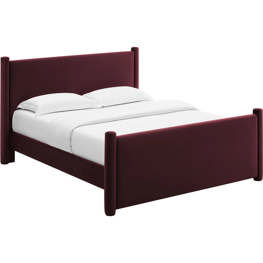 Noxubee Platform Bed by Evans & Londeen. Made from performance velvet in a unique style.