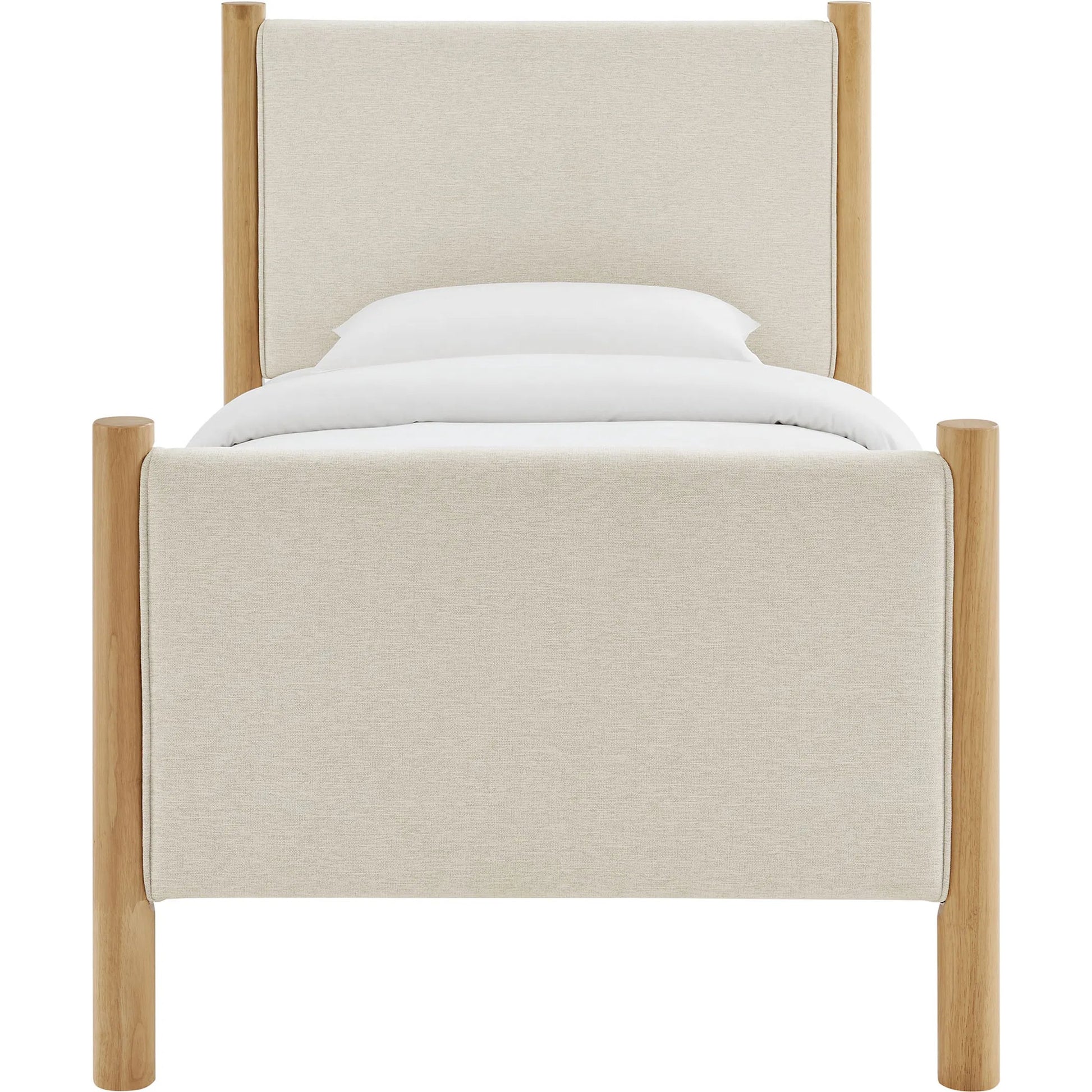 Strafford Platform Bed by Evans & Londeen. Made from fabric upholstered in a unique style.
