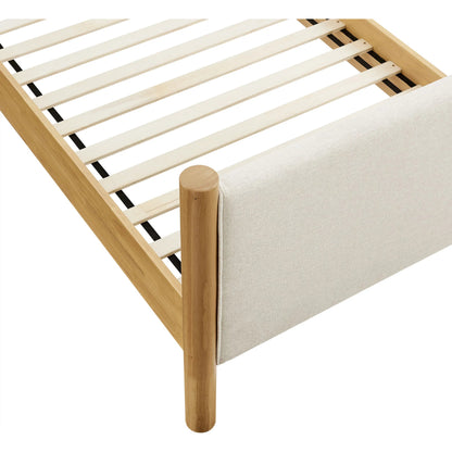 Strafford Platform Bed by Evans & Londeen. Made from fabric upholstered in a unique style.