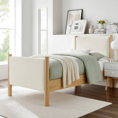 Strafford Platform Bed by Evans & Londeen. Made from fabric upholstered in a unique style.