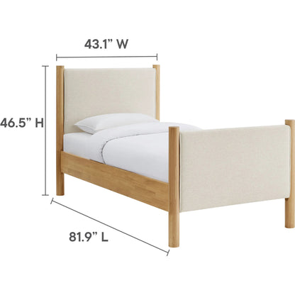 Strafford Platform Bed by Evans & Londeen. Made from fabric upholstered in a unique style.