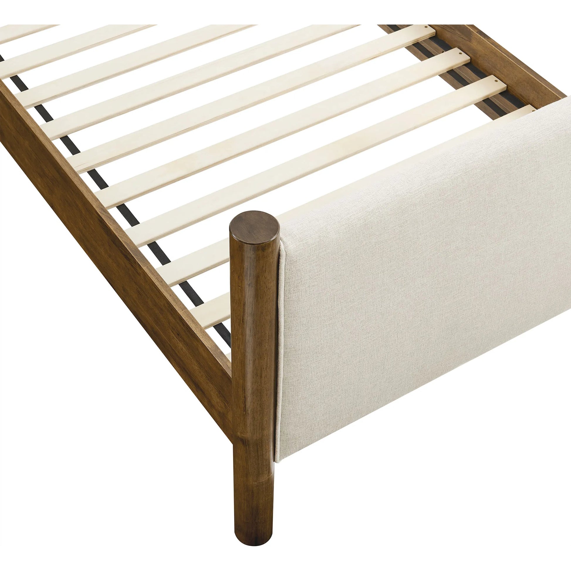 Strafford Platform Bed by Evans & Londeen. Made from fabric upholstered in a unique style.
