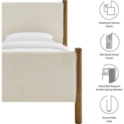 Strafford Platform Bed by Evans & Londeen. Made from fabric upholstered in a unique style.