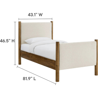 Strafford Platform Bed by Evans & Londeen. Made from fabric upholstered in a unique style.