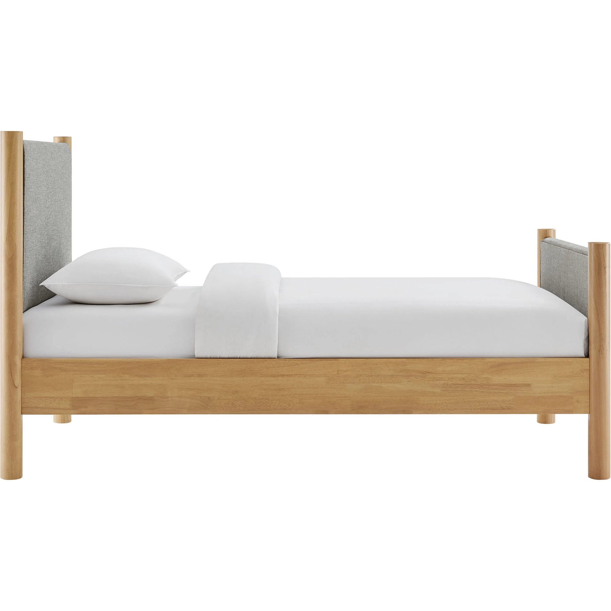 Strafford Platform Bed by Evans & Londeen. Made from fabric upholstered in a unique style.