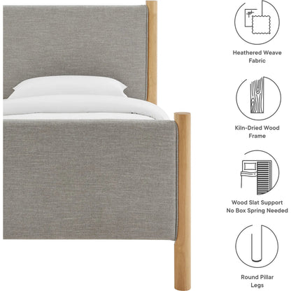 Strafford Platform Bed by Evans & Londeen. Made from fabric upholstered in a unique style.