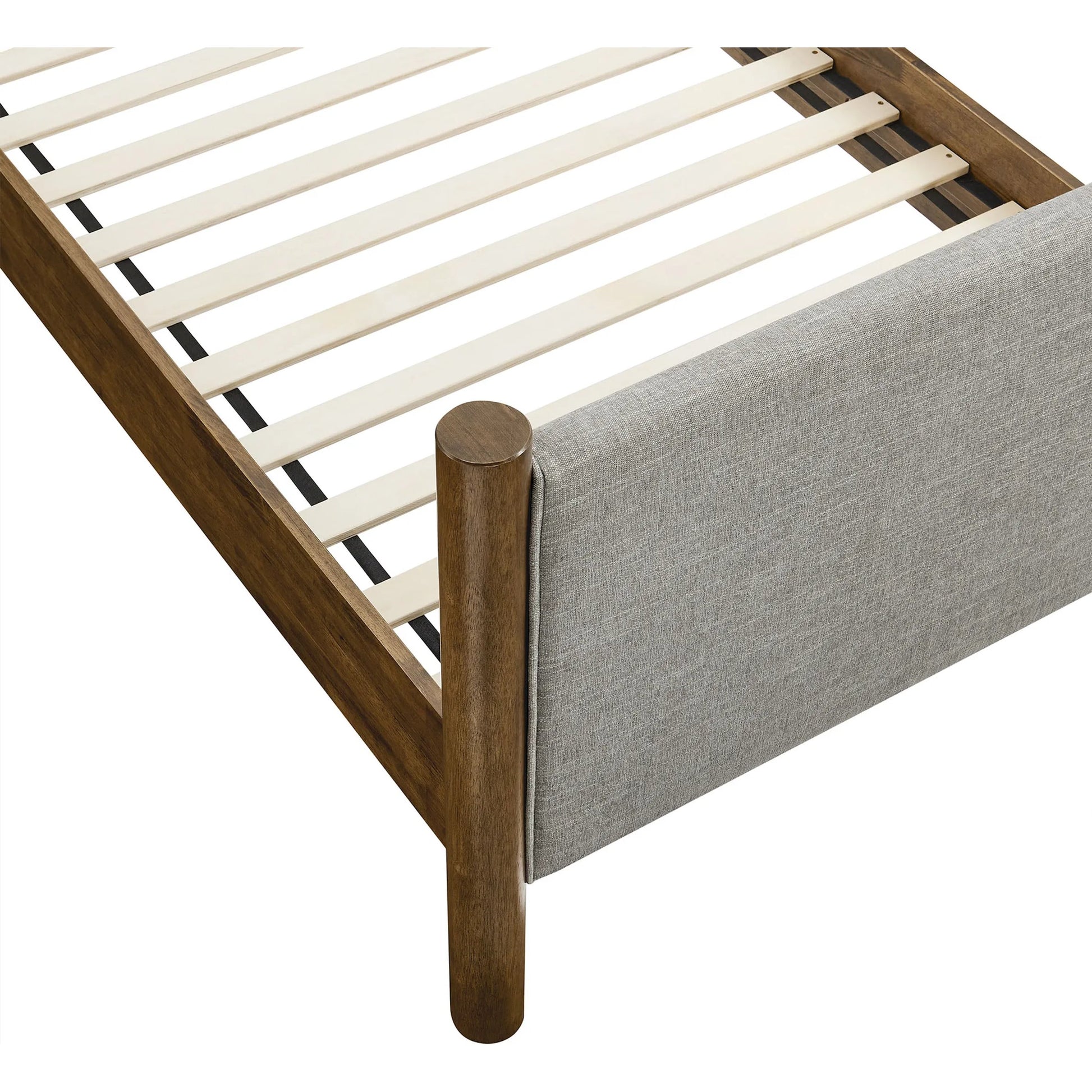 Strafford Platform Bed by Evans & Londeen. Made from fabric upholstered in a unique style.