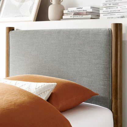 Strafford Platform Bed by Evans & Londeen. Made from fabric upholstered in a unique style.