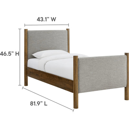 Strafford Platform Bed by Evans & Londeen. Made from fabric upholstered in a unique style.