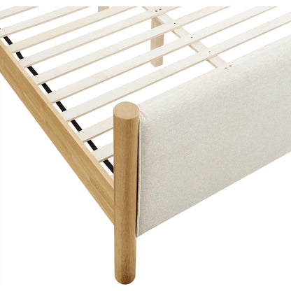 Strafford Platform Bed by Evans & Londeen. Made from fabric upholstered in a unique style.