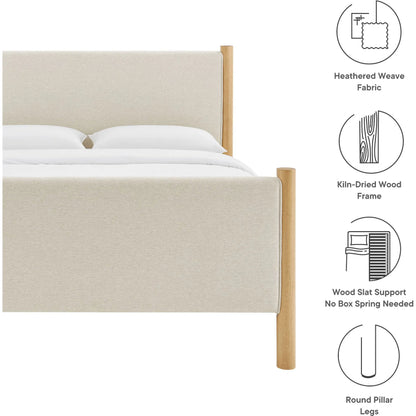 Strafford Platform Bed by Evans & Londeen. Made from fabric upholstered in a unique style.