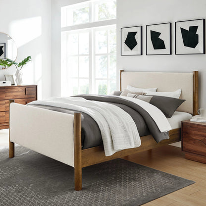 Strafford Platform Bed by Evans & Londeen. Made from fabric upholstered in a unique style.