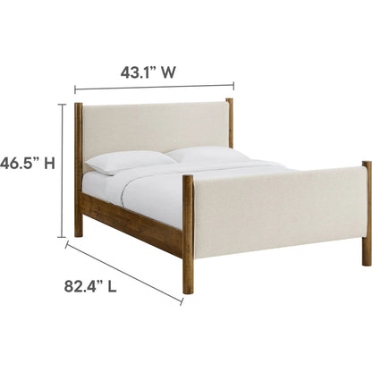 Strafford Platform Bed by Evans & Londeen. Made from fabric upholstered in a unique style.