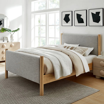 Strafford Platform Bed by Evans & Londeen. Made from fabric upholstered in a unique style.