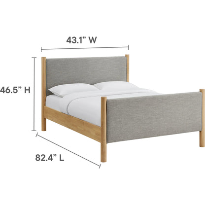 Strafford Platform Bed by Evans & Londeen. Made from fabric upholstered in a unique style.