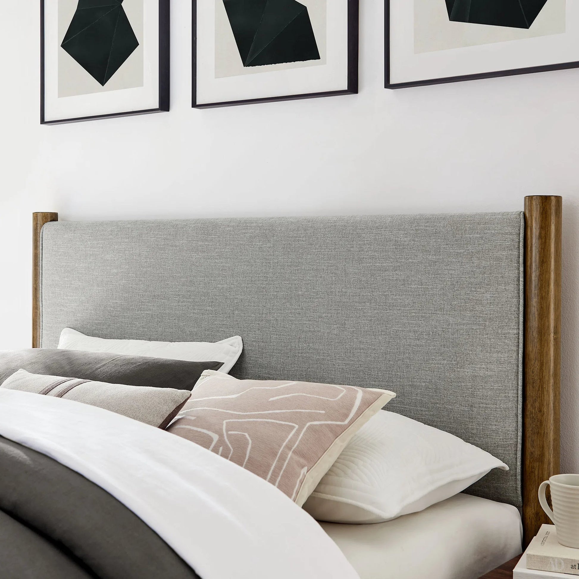 Strafford Platform Bed by Evans & Londeen. Made from fabric upholstered in a unique style.