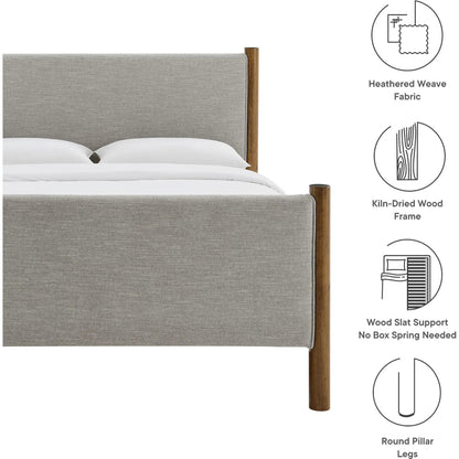 Strafford Platform Bed by Evans & Londeen. Made from fabric upholstered in a unique style.