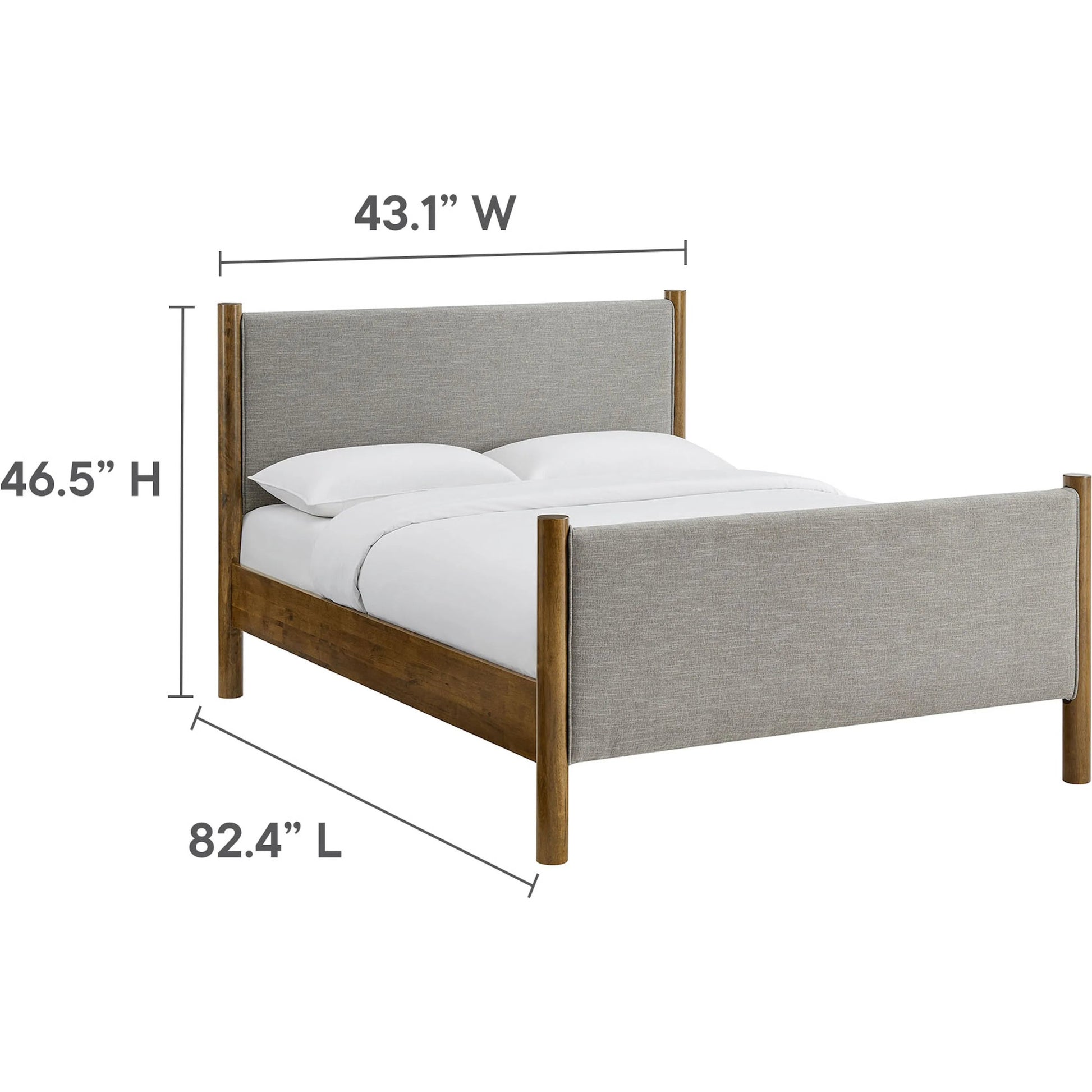 Strafford Platform Bed by Evans & Londeen. Made from fabric upholstered in a unique style.