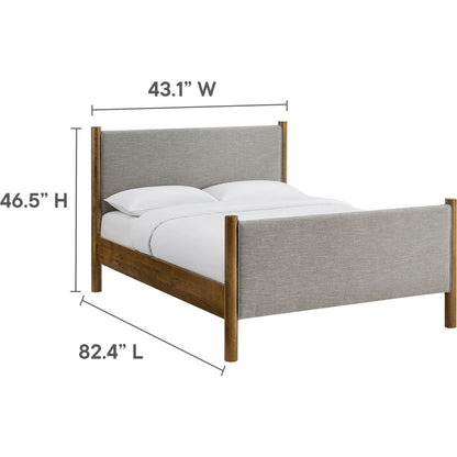Strafford Platform Bed by Evans & Londeen. Made from fabric upholstered in a unique style.